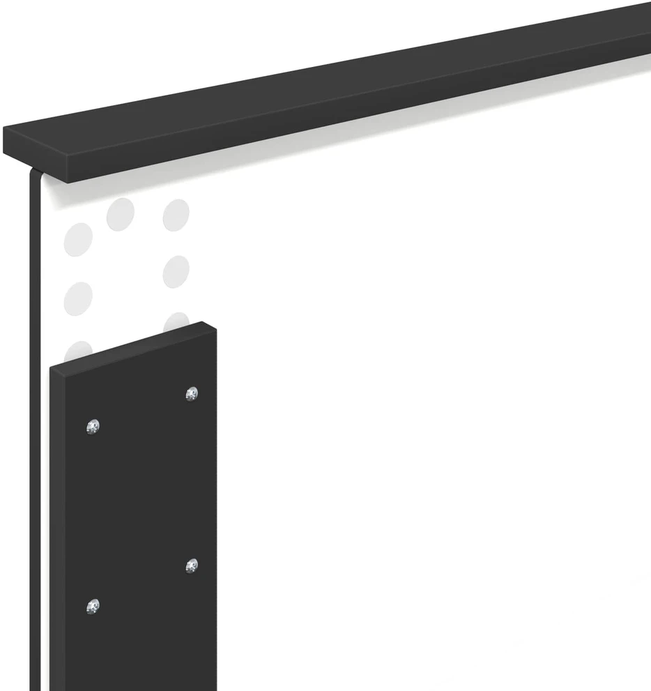 Lova Lovos rėmas Juodas ir sidabrinis 75 x 190 cm Apdirbta mediena