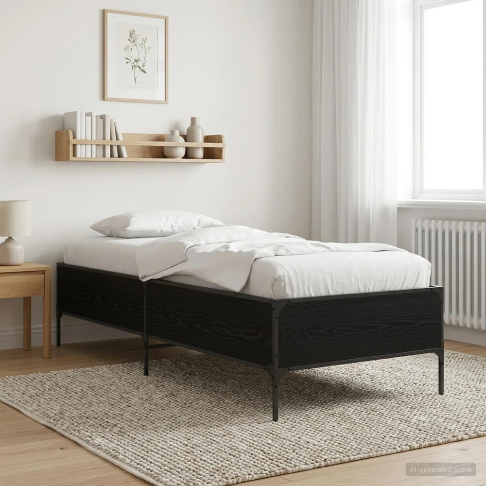 Lova Lovos rėmas Juodojo ąžuolo 80 x 200 cm Apdirbta mediena