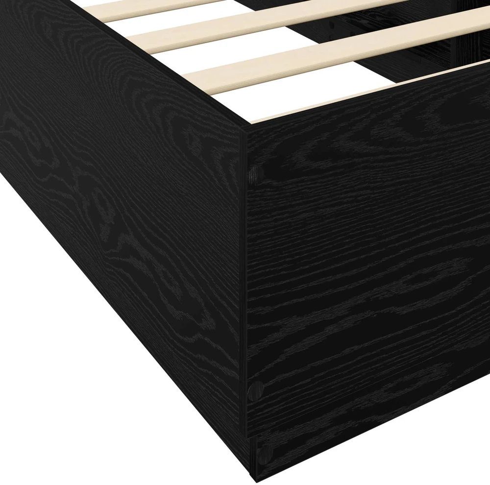 Lova Lovos rėmas Juodojo ąžuolo 80 x 200 cm Apdirbta mediena