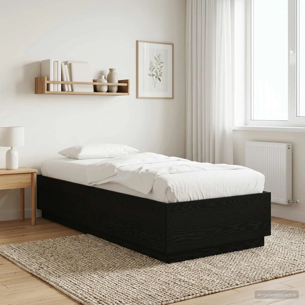 Lova Lovos rėmas Juodojo ąžuolo 80 x 200 cm Apdirbta mediena
