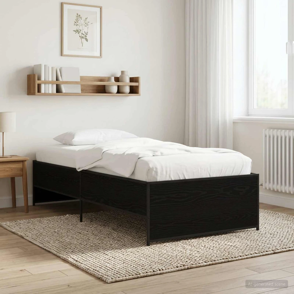 Lova Lovos rėmas Juodojo ąžuolo 80 x 200 cm Apdirbta mediena