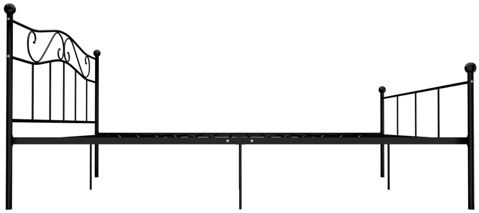 Lovos rėmas, juodos spalvos, 200x200cm, metalas