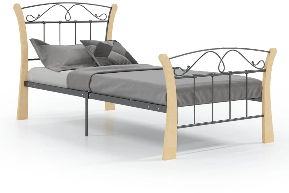 Lovos rėmas, juodos spalvos, 90x200cm, metalas