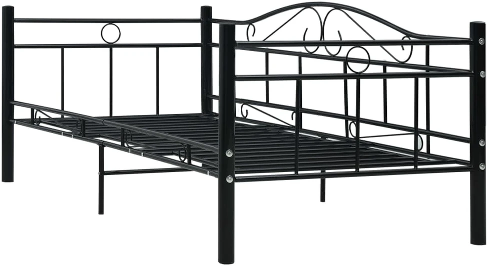 Lovos rėmas, juodos spalvos, 90x200cm, metalas