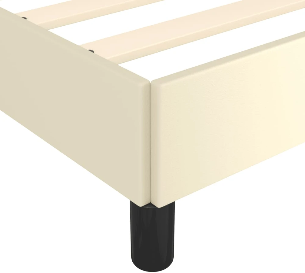 Lovos rėmas, kreminis spalvos, 100x200cm, dirbtinė oda