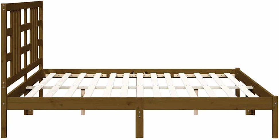 Lovos rėmas, medaus rudos spalvos, 200x200cm, medienos masyvas