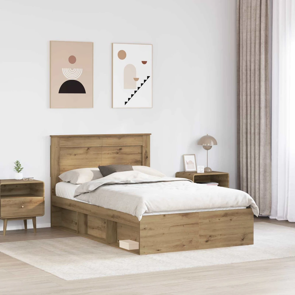 Lova Lovos rėmas Meistrų ąžuolas 120 x 190 cm Kietos pušies mediena