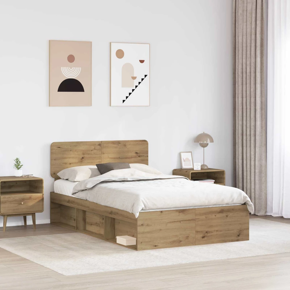 Lova Lovos rėmas Meistrų ąžuolas 120 x 190 cm Kietos pušies mediena