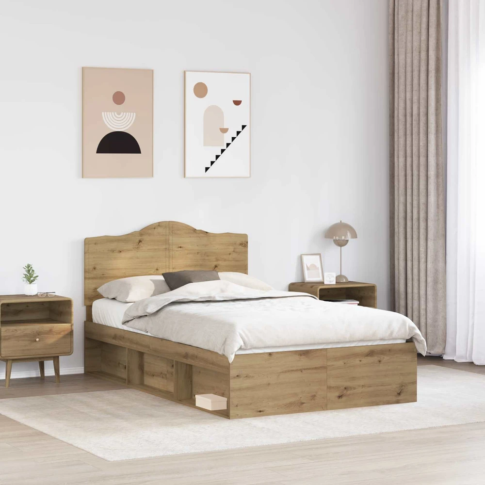 Lova Lovos rėmas Meistrų ąžuolas 120 x 190 cm Kietos pušies mediena