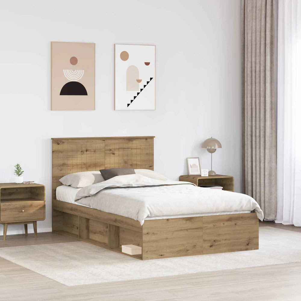 Lova Lovos rėmas Meistrų ąžuolas 120 x 190 cm Kietos pušies mediena