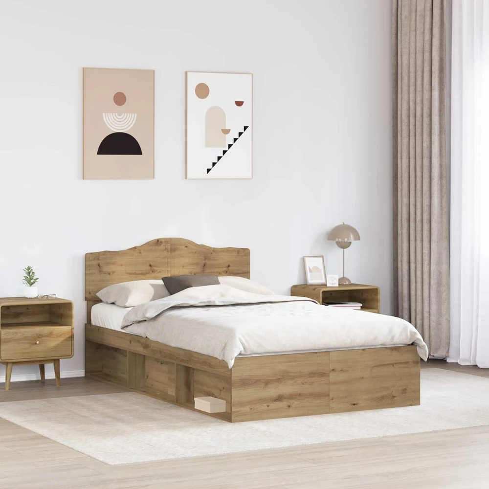 Lova Lovos rėmas Meistrų ąžuolas 120 x 190 cm Kietos pušies mediena