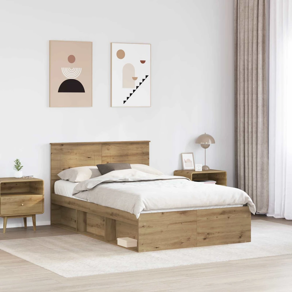 Lova Lovos rėmas Meistrų ąžuolas 120 x 200 cm Apdirbta mediena