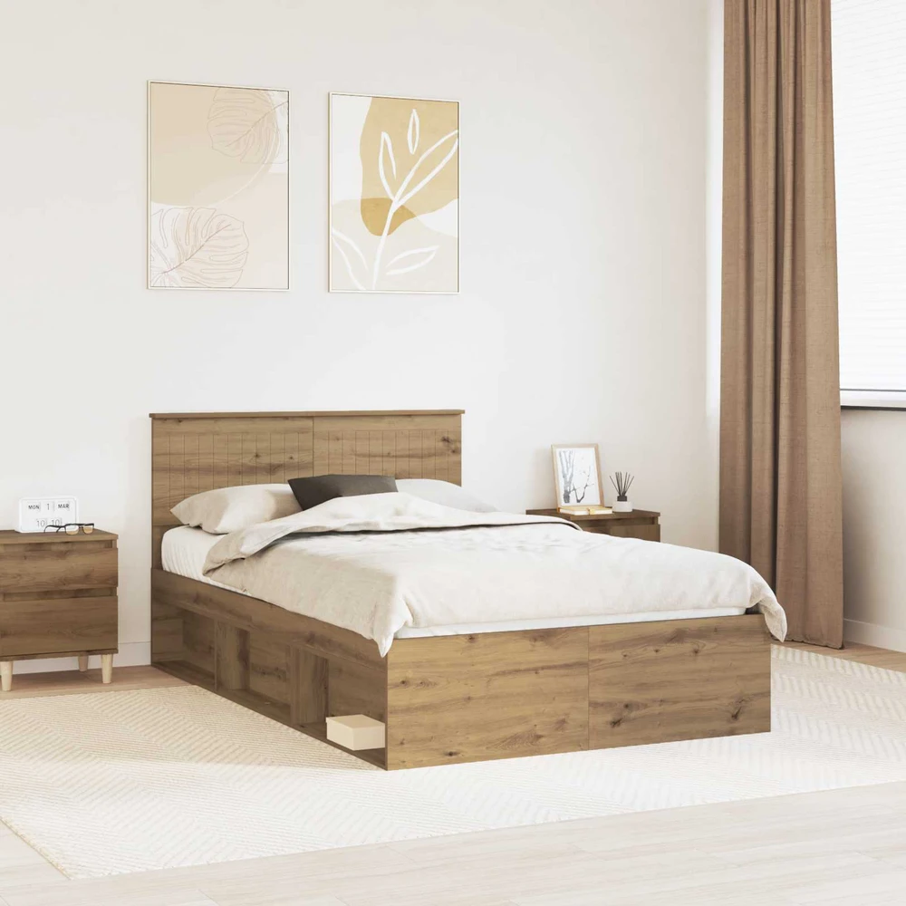Lova Lovos rėmas Meistrų ąžuolas 120 x 200 cm Kietos pušies mediena