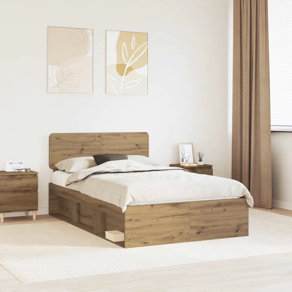 Lova Lovos rėmas Meistrų ąžuolas 135 x 190 cm Kietos pušies mediena