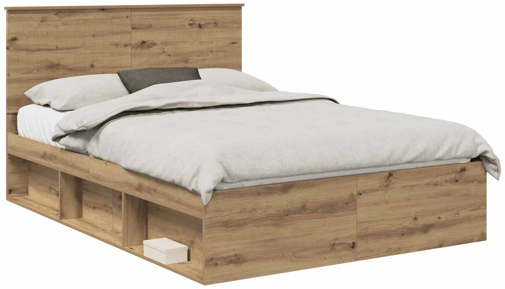 Lova Lovos rėmas Meistrų ąžuolas 135 x 190 cm Kietos pušies mediena