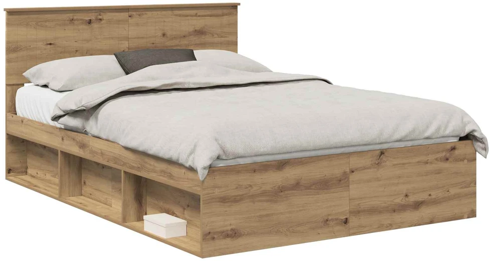 Lova Lovos rėmas Meistrų ąžuolas 135 x 190 cm Kietos pušies mediena