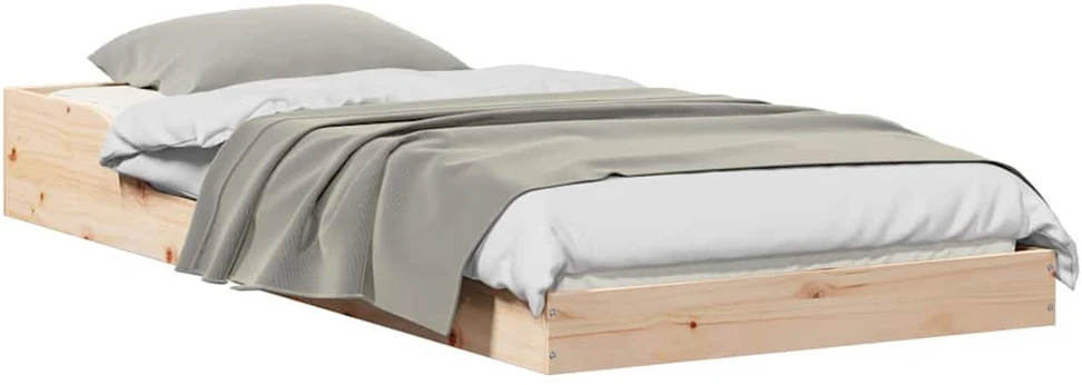 Lova Lovos rėmas Natūrali 100 x 200 cm Kietos pušies mediena