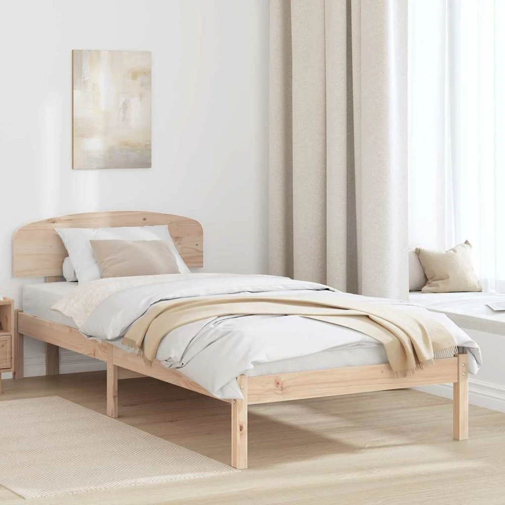 Lovos rėmas Natūrali 100 x 200 cm Kietos pušies mediena