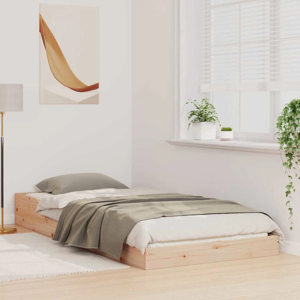 Lova Lovos rėmas Natūrali 100 x 210 cm Kietos pušies mediena