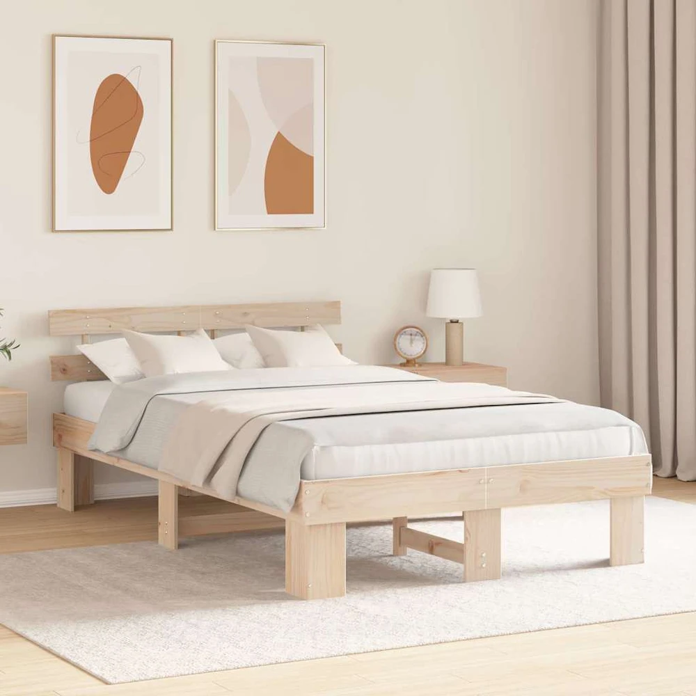 Lovos rėmas Natūrali 140 x 190 cm Kietos pušies mediena