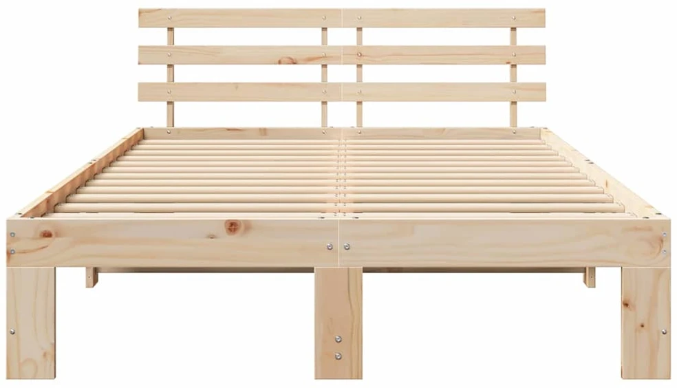 Lovos rėmas Natūrali 140 x 190 cm Kietos pušies mediena