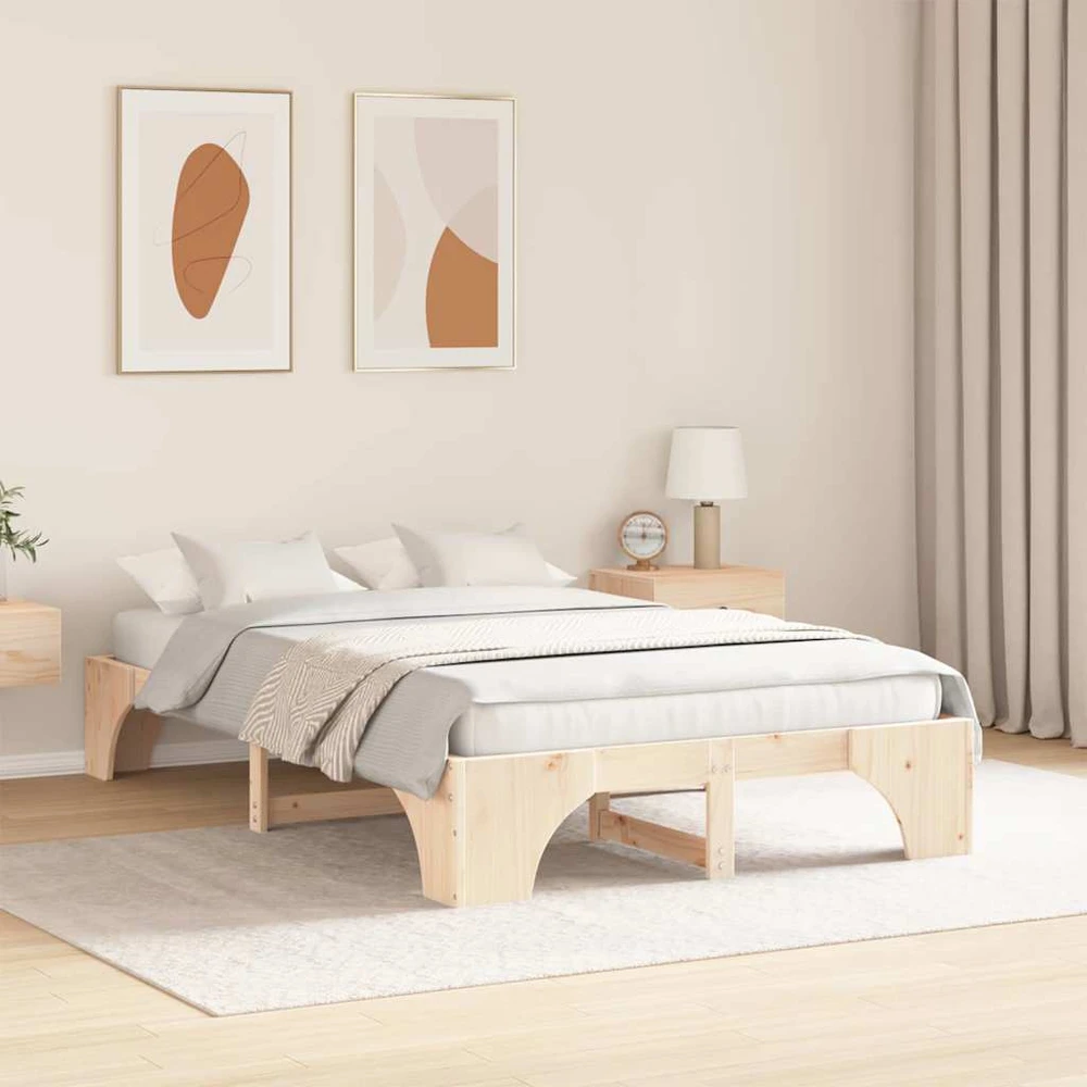 Lovos rėmas Natūrali 140 x 190 cm Kietos pušies mediena