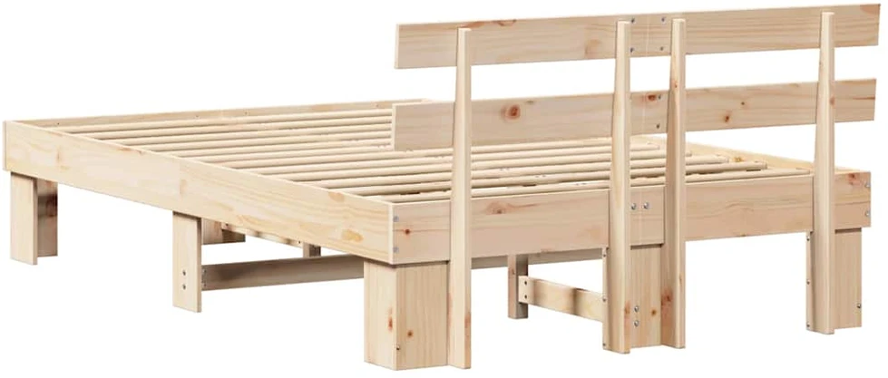 Lovos rėmas Natūrali 140 x 190 cm Kietos pušies mediena