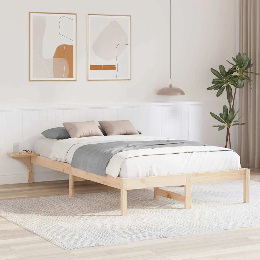 Lovos rėmas Natūrali 140 x 190 cm Kietos pušies mediena