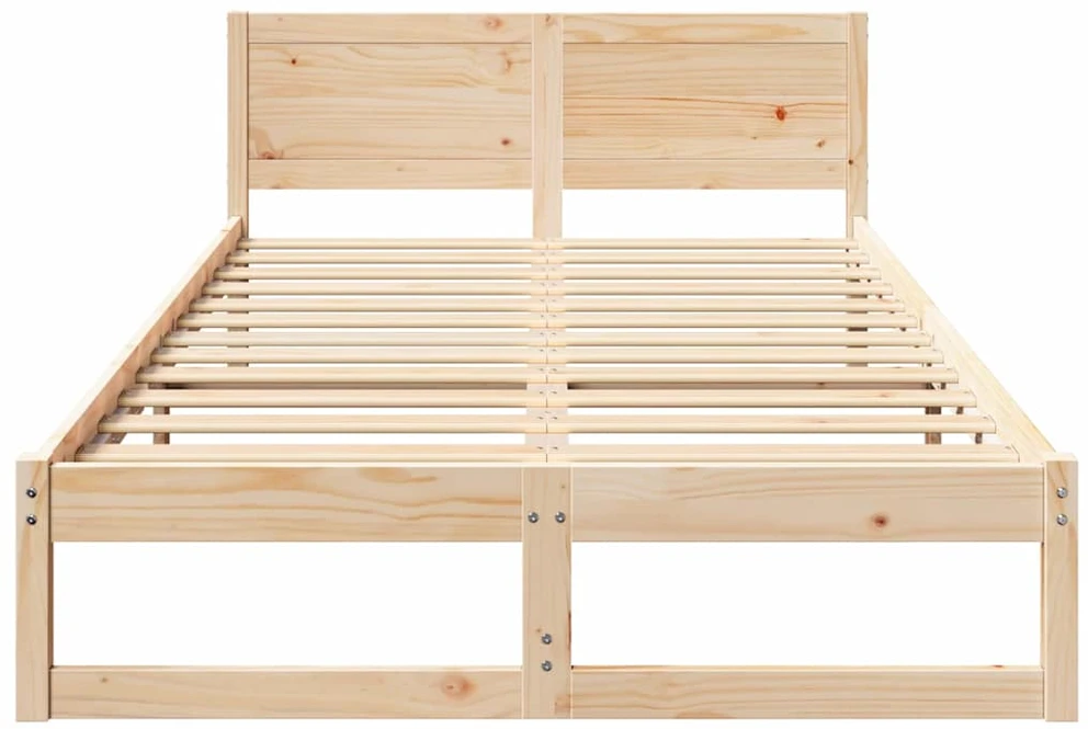 Lovos rėmas Natūrali 140 x 190 cm Kietos pušies mediena