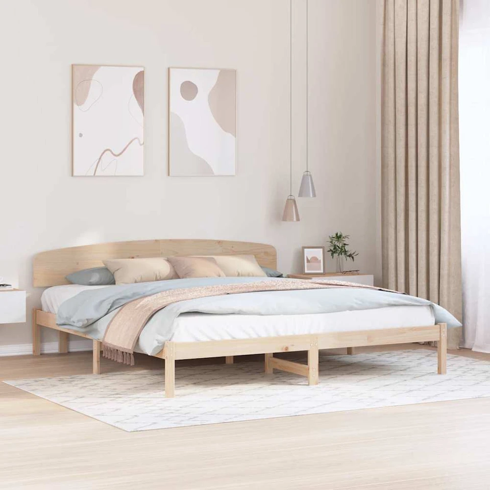 Lovos rėmas Natūrali 180 x 200 cm Kietos pušies mediena