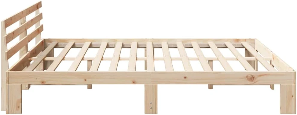 Lovos rėmas Natūrali 200 x 200 cm Kietos pušies mediena