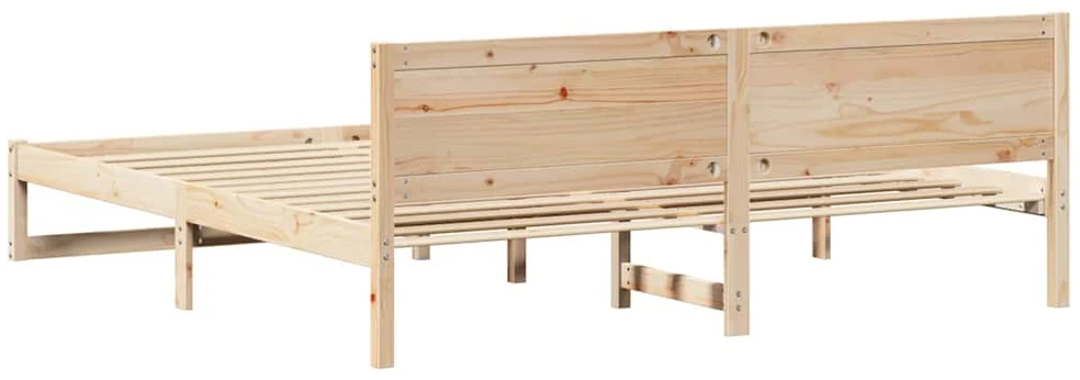 Lovos rėmas Natūrali 200 x 200 cm Kietos pušies mediena