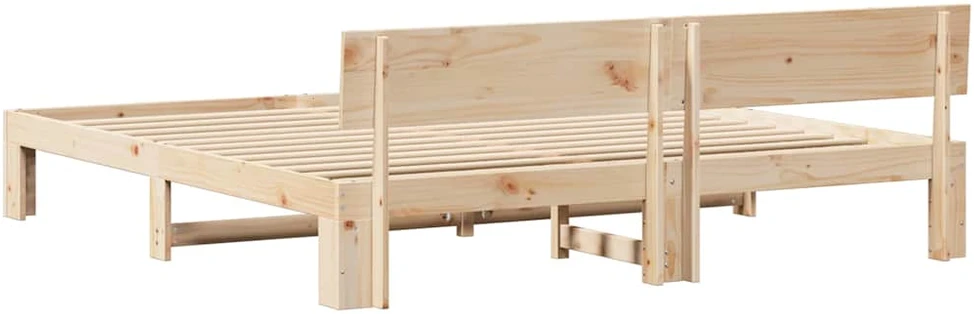 Lovos rėmas Natūrali 200 x 200 cm Kietos pušies mediena