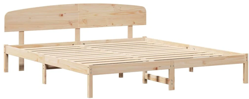 Lovos rėmas Natūrali 200 x 200 cm Kietos pušies mediena