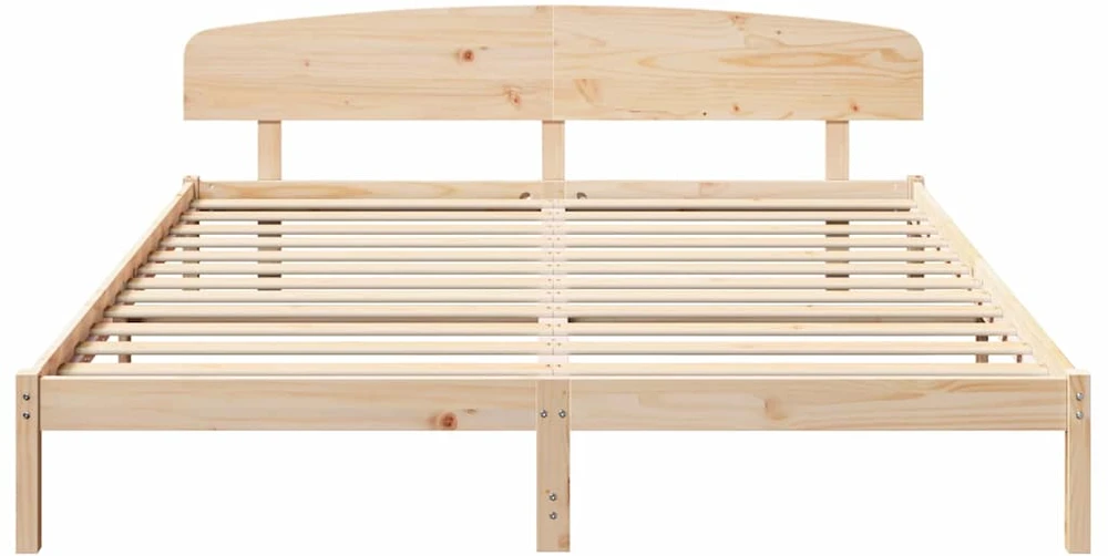 Lovos rėmas Natūrali 200 x 200 cm Kietos pušies mediena