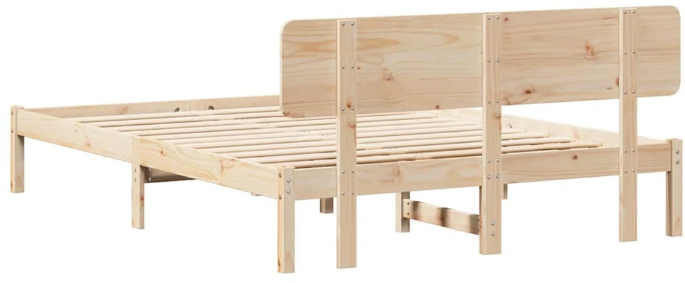 Lovos rėmas Natūrali 200 x 200 cm Kietos pušies mediena