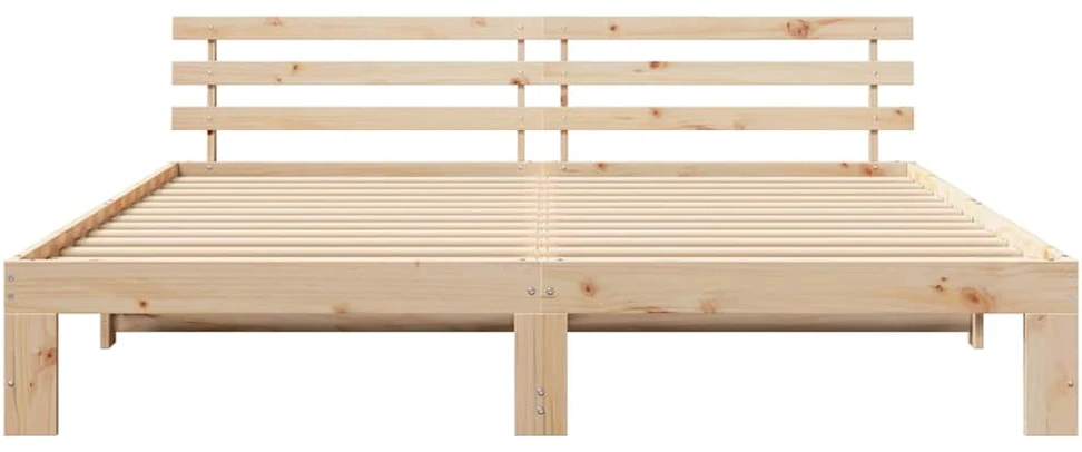 Lovos rėmas Natūrali 200 x 200 cm Kietos pušies mediena