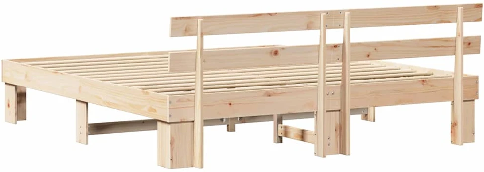 Lovos rėmas Natūrali 200 x 200 cm Kietos pušies mediena