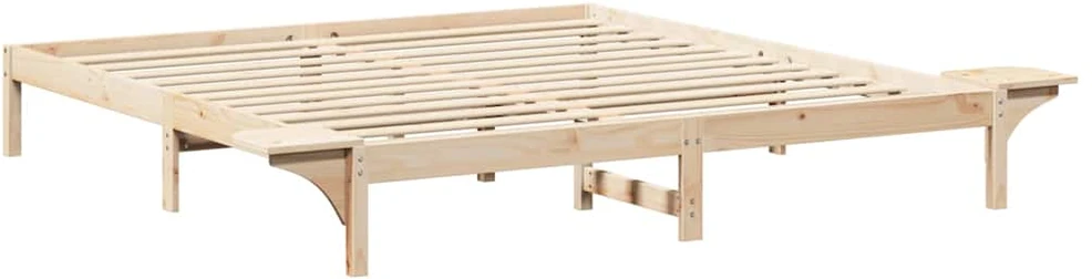 Lovos rėmas Natūrali 200 x 200 cm Kietos pušies mediena