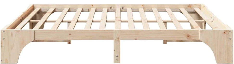 Lovos rėmas Natūrali 200 x 200 cm Kietos pušies mediena