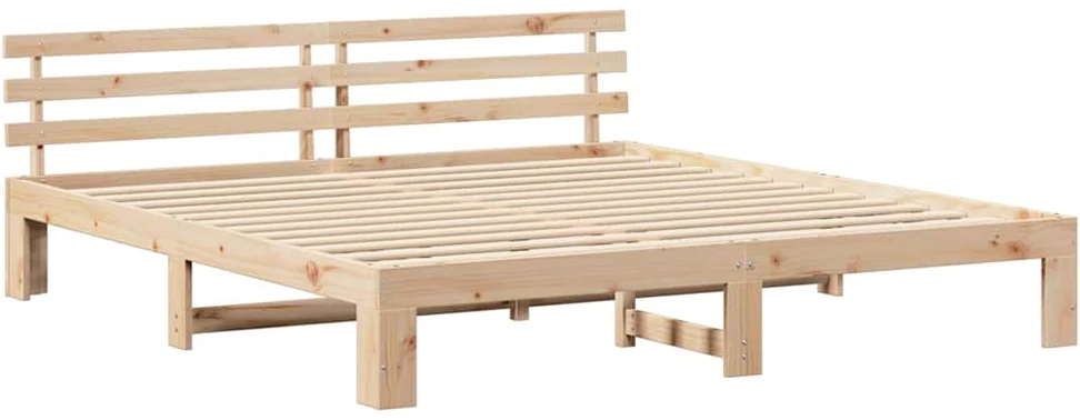 Lovos rėmas Natūrali 200 x 200 cm Kietos pušies mediena