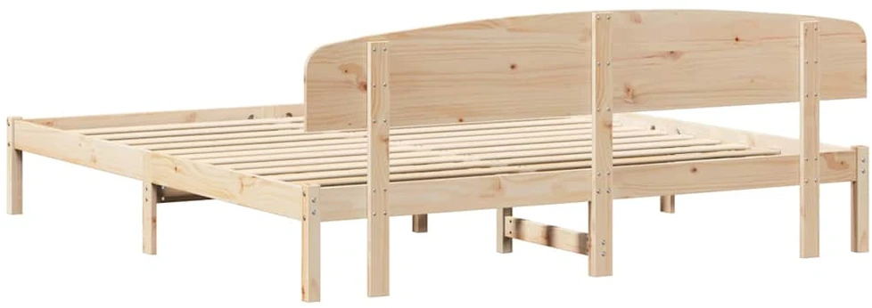 Lovos rėmas Natūrali 200 x 200 cm Kietos pušies mediena