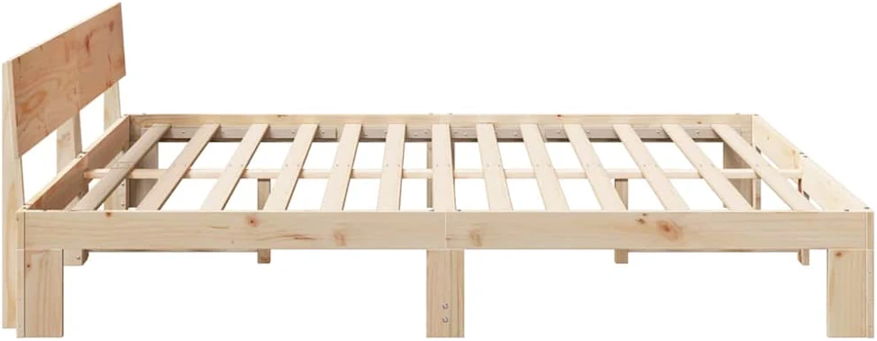 Lovos rėmas Natūrali 200 x 200 cm Kietos pušies mediena