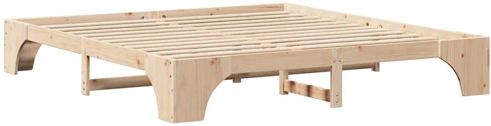 Lovos rėmas Natūrali 200 x 200 cm Kietos pušies mediena