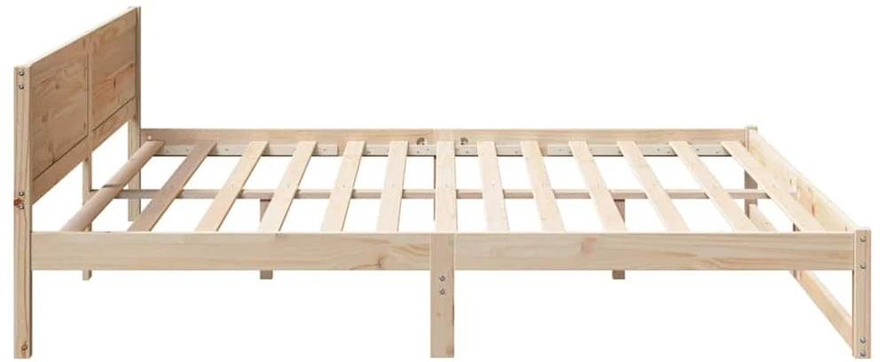 Lovos rėmas Natūrali 200 x 200 cm Kietos pušies mediena