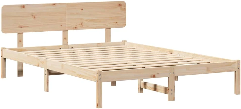 Lovos rėmas Natūrali 200 x 200 cm Kietos pušies mediena