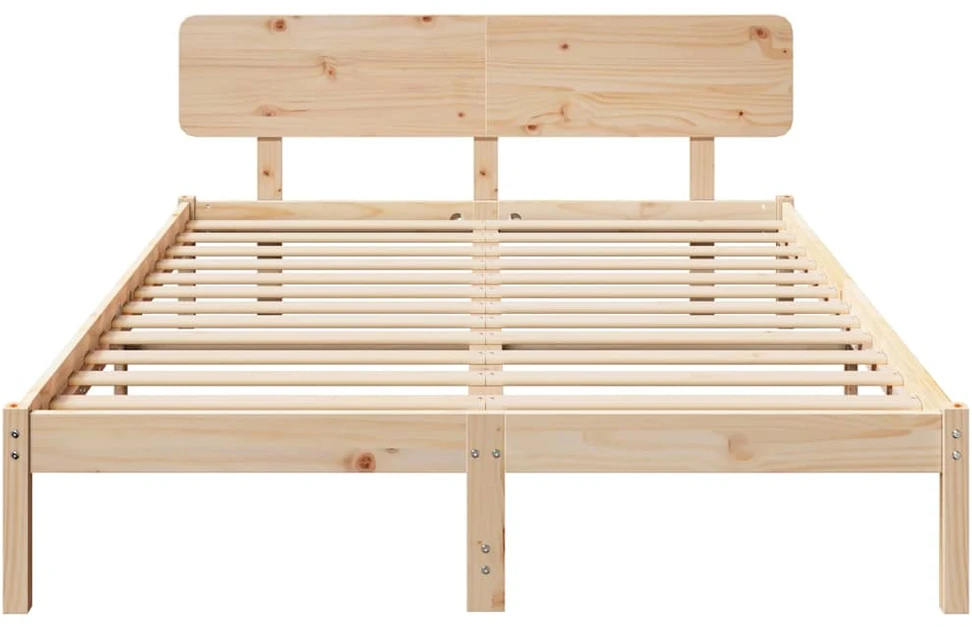 Lovos rėmas Natūrali 200 x 200 cm Kietos pušies mediena