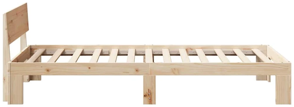 Lova Lovos rėmas Natūrali 75 x 190 cm Kietos pušies mediena