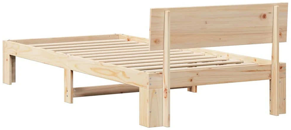 Lova Lovos rėmas Natūrali 75 x 190 cm Kietos pušies mediena