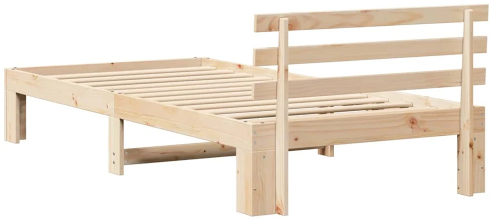 Lova Lovos rėmas Natūrali 75 x 190 cm Kietos pušies mediena